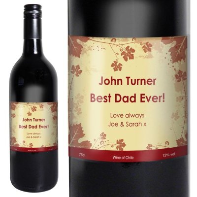 (image for) Personalised Red Wine Ivy Label