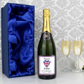 (image for) Personalised Union Jack Champagne with Gift Box