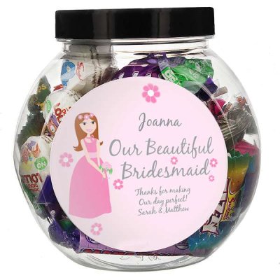 (image for) Personalised Fabulous Bridesmaid Sweet Jar