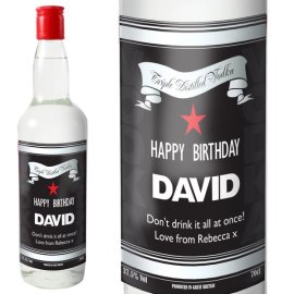 (image for) Personalised Classic Black & Silver Vodka with Gift Box