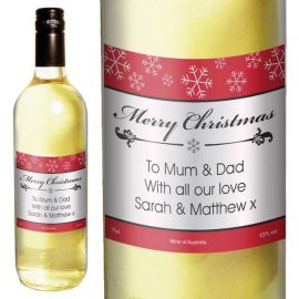 (image for) Personalised Snowflakes White Wine