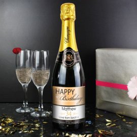 (image for) Personalised Happy Birthday Champagne