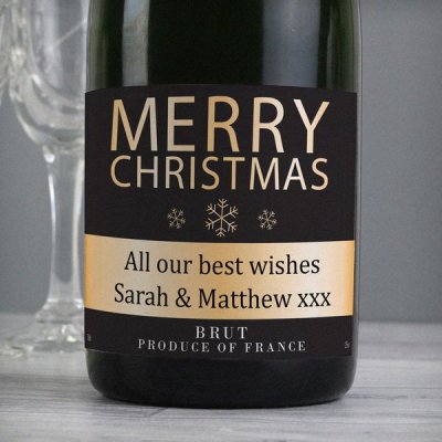 (image for) Personalised Merry Christmas Champagne