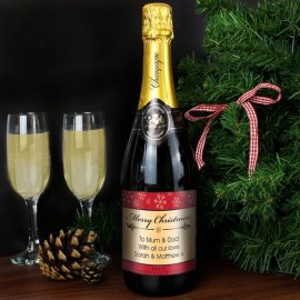(image for) Personalised Snowflakes Champagne