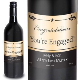 (image for) Personalised Black Border Red Wine