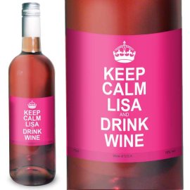 (image for) Personalised Keep Calm Rose Wine