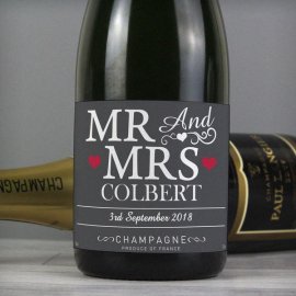 (image for) Personalised Mr & Mrs Champagne