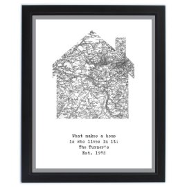 (image for) Personalised 1805 - 1874 Old Series Map Home Framed Print