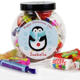 (image for) Personalised Felt Stitch Penguin Sweet Jar