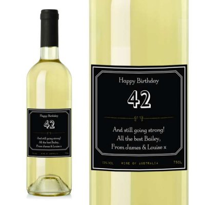 (image for) Personalised Ornate White Wine