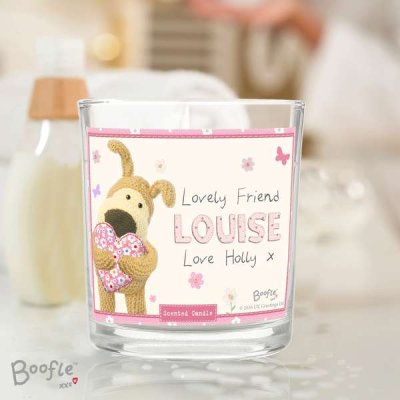 (image for) Personalised Boofle Flowers Scented Jar Candle
