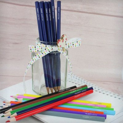 (image for) Personalised Pack of 20 HB Pencils & Colouring Pencils