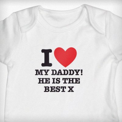 (image for) Personalised I HEART 0-3 Months Baby Vest