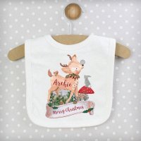 (image for) Personalised Festive Fawn Bib