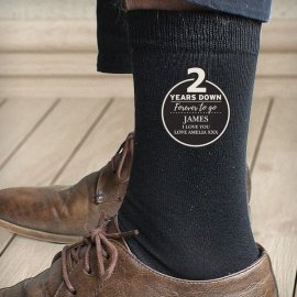 (image for) Personalised 2nd Anniversary Mens Socks