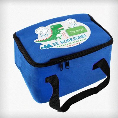 (image for) Personalised 'Be Roarsome' Dinosaur Lunch Bag