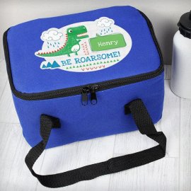 (image for) Personalised 'Be Roarsome' Dinosaur Lunch Bag