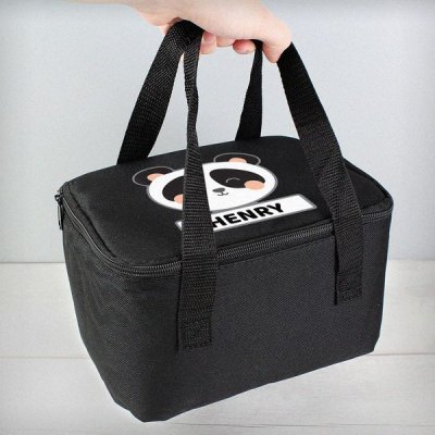 (image for) Personalised Panda Black Lunch Bag