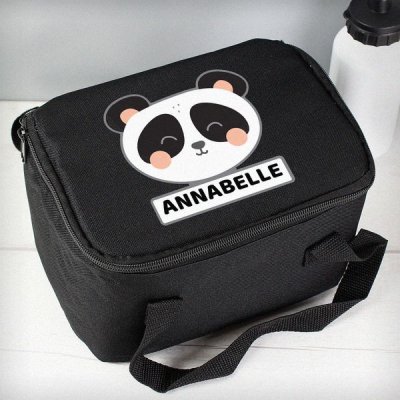 (image for) Personalised Panda Black Lunch Bag