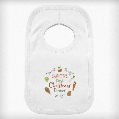 (image for) Personalised 'First Christmas Dinner' Bib