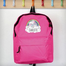 (image for) Personalised Unicorn Pink Backpack