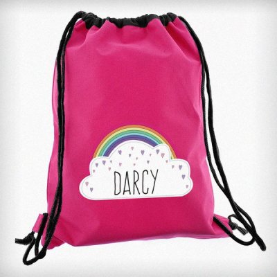 (image for) Personalised Rainbow Pink Swim & Kit Bag