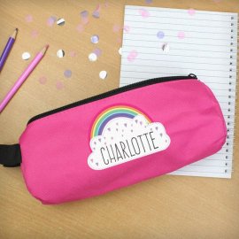 (image for) Personalised Rainbow Pink Pencil Case