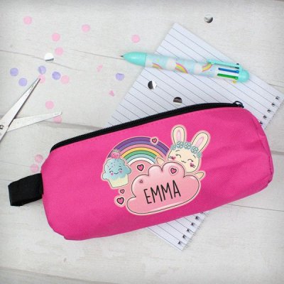 (image for) Personalised Cute Bunny Pink Pencil Case