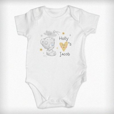 (image for) Personalised Tiny Tatty Teddy I Heart 0-3 Months Baby Vest