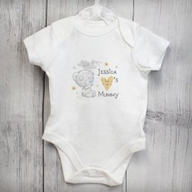 (image for) Personalised Tiny Tatty Teddy I Heart 0-3 Months Baby Vest