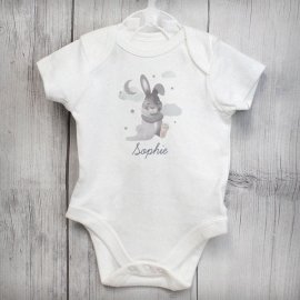 (image for) Personalised Baby Bunny 0-3 Months Baby Vest