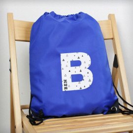 (image for) Personalised Initial Blue Kit Bag