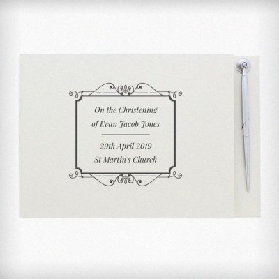 (image for) Personalised Black Guest Book & Pen