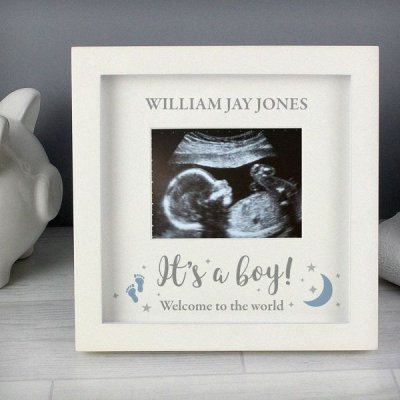 (image for) Personalised 'It's A Boy' 4 x 3 Baby Scan Frame