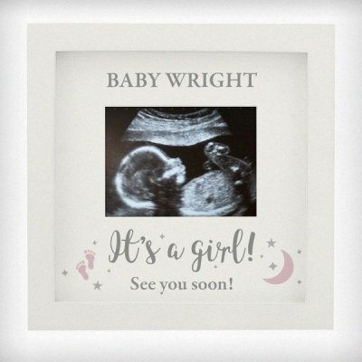 (image for) Personalised 'It's A Girl' 4 x 3 Baby Scan Frame
