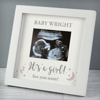 (image for) Personalised 'It's A Girl' 4 x 3 Baby Scan Frame
