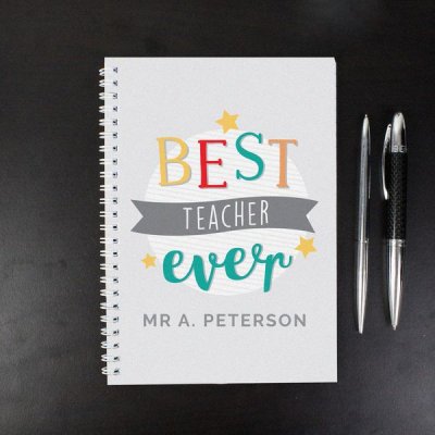 (image for) Personalised 'Best Teacher Ever' A5 Notebook