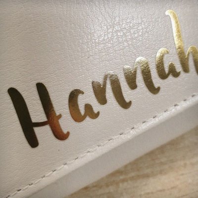 (image for) Personalised Gold Name Cream Purse