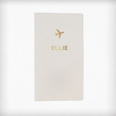 (image for) Personalised Gold Name Travel Document Holder