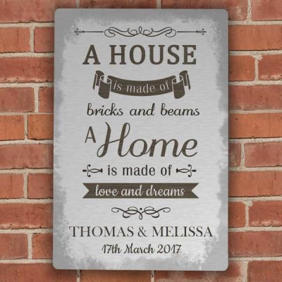 (image for) Personalised 'A House Is Made Of...' Metal Sign