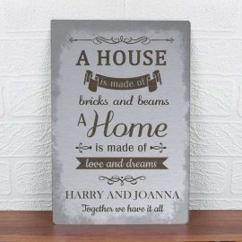 (image for) Personalised 'A House Is Made Of...' Metal Sign
