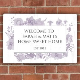 (image for) Personalised Soft Watercolour Metal Sign