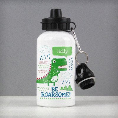 (image for) Personalised 'Be Roarsome' Dinosaur Drinks Bottle