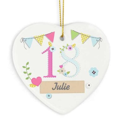 (image for) Personalised Birthday Craft Ceramic Heart