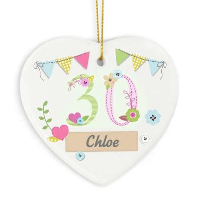 (image for) Personalised Birthday Craft Ceramic Heart