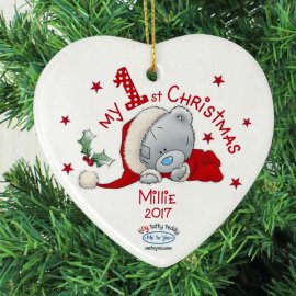 (image for) Personalised Me to You My 1st Christmas Ceramic Heart Decoration