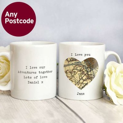 (image for) Personalised 1896 - 1904 Revised New Map Heart Mug