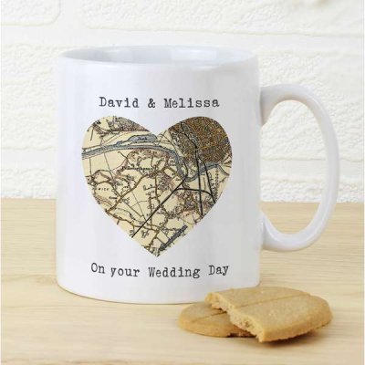 (image for) Personalised 1896 - 1904 Revised New Map Heart Mug