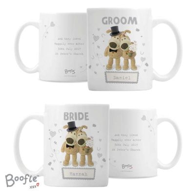 (image for) Personalised Boofle Wedding Couple Mug Set