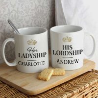 (image for) Personalised Ladyship and Lordship Mug Set